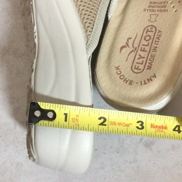 6.5 EU 37 FlyFlot Italian tan mesh slip on sandals - Picture 12 of 12